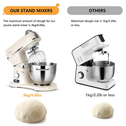8.4QT Commercial Stand Mixer 800W with Aluminum Die Casting Meets the Standard of NSF/ANSI 8-2023, Mixers Kitchen Electric Stand Mixer with Stainless Steel 8L Bowl, Dough Hook, Whisk and Beater