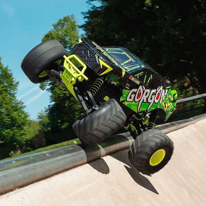 ARRMA RC Truck Gorgon 2 Wheel Drive MT1/10 RTR (Ready-to-Run with Battery and Charger Included) Smart 3300 7C S120 USB Yellow ARA3230ST1