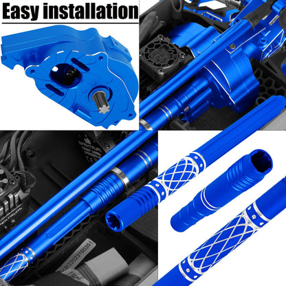 hopsupRC Upgrade Parts for 1/10 Kraton Outcast 4X4 4S V2 BLX,RC Shocks&Arms&Caster Blocks hubs&25T Servo Saver&Steering Bellcranks&CVD&57T Spur Gear &Gearbox&Center Driveshafts&Links,Blue