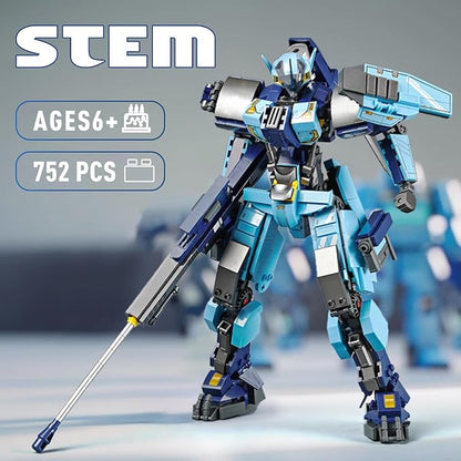 Sluban Mech Building SetRobot Mecha Building Kit with Two Interchangeable Weapons for Adults Compatible with Lego Mech Set 752PCS