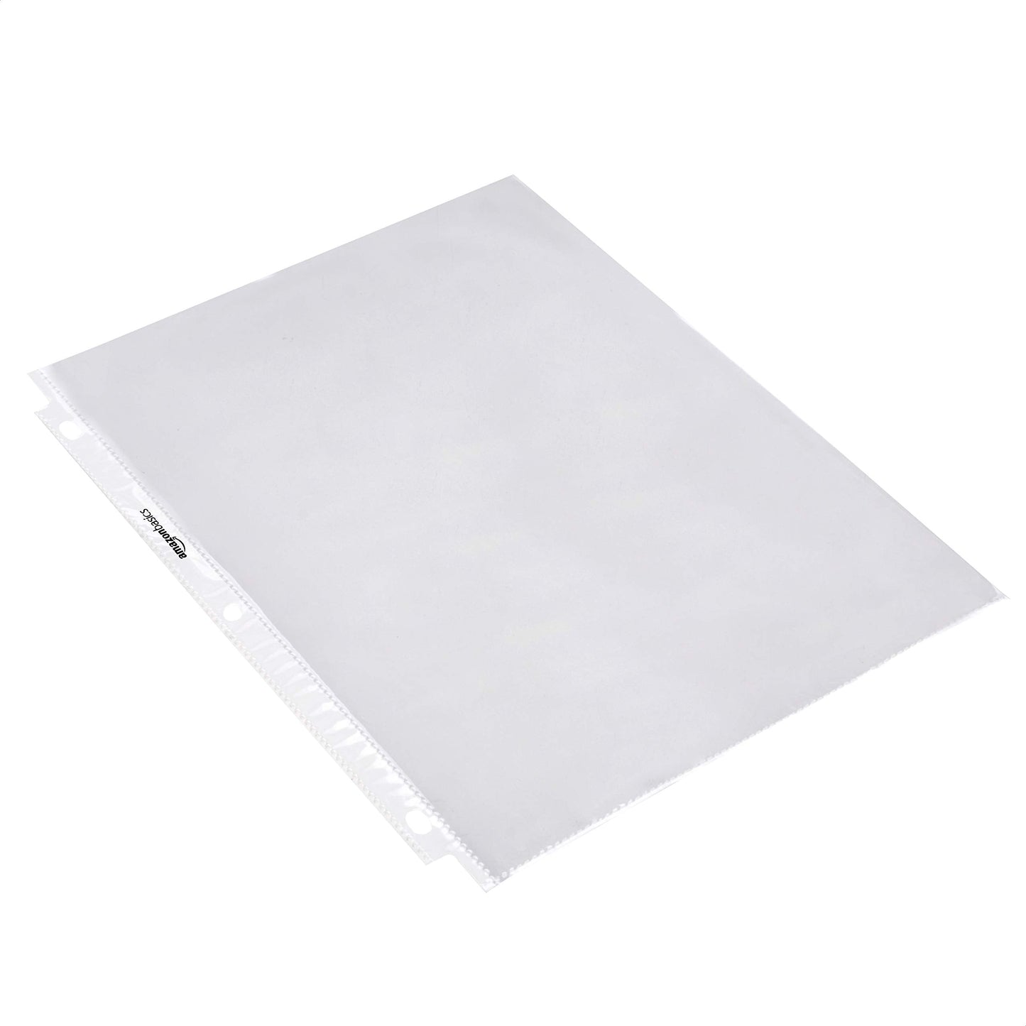 Amazon Basics Sheet Protectors for 3 Ring Binder, Heavyweight, Polypropylene, 8.5 x 11 Inch, 100-Pack, Clear