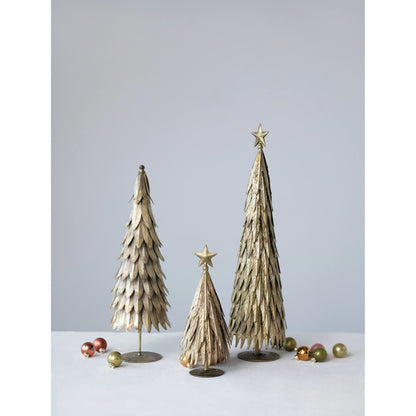 Creative Co-Op Metal Taper Holder, Antique Gold Finish