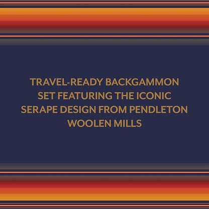 Pendleton Serape Pattern Backgammon - Travel-Ready Roll-Up Game