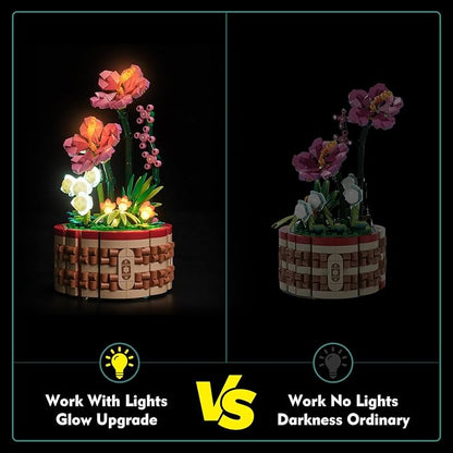 LED Light Kit Compatible with Lego Moana's Flowerpot - No Models Only Light Creative Lighting Set Accessories Compatible with Lego 43252 Moana's Flowerpot Set