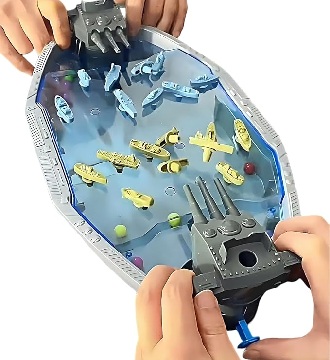 Naval Battleships Shooting GameTabletop Warships Shot Game for 2 PlayersBattle Competitive Toy for Age 6+Fun for Kids &amp Adults