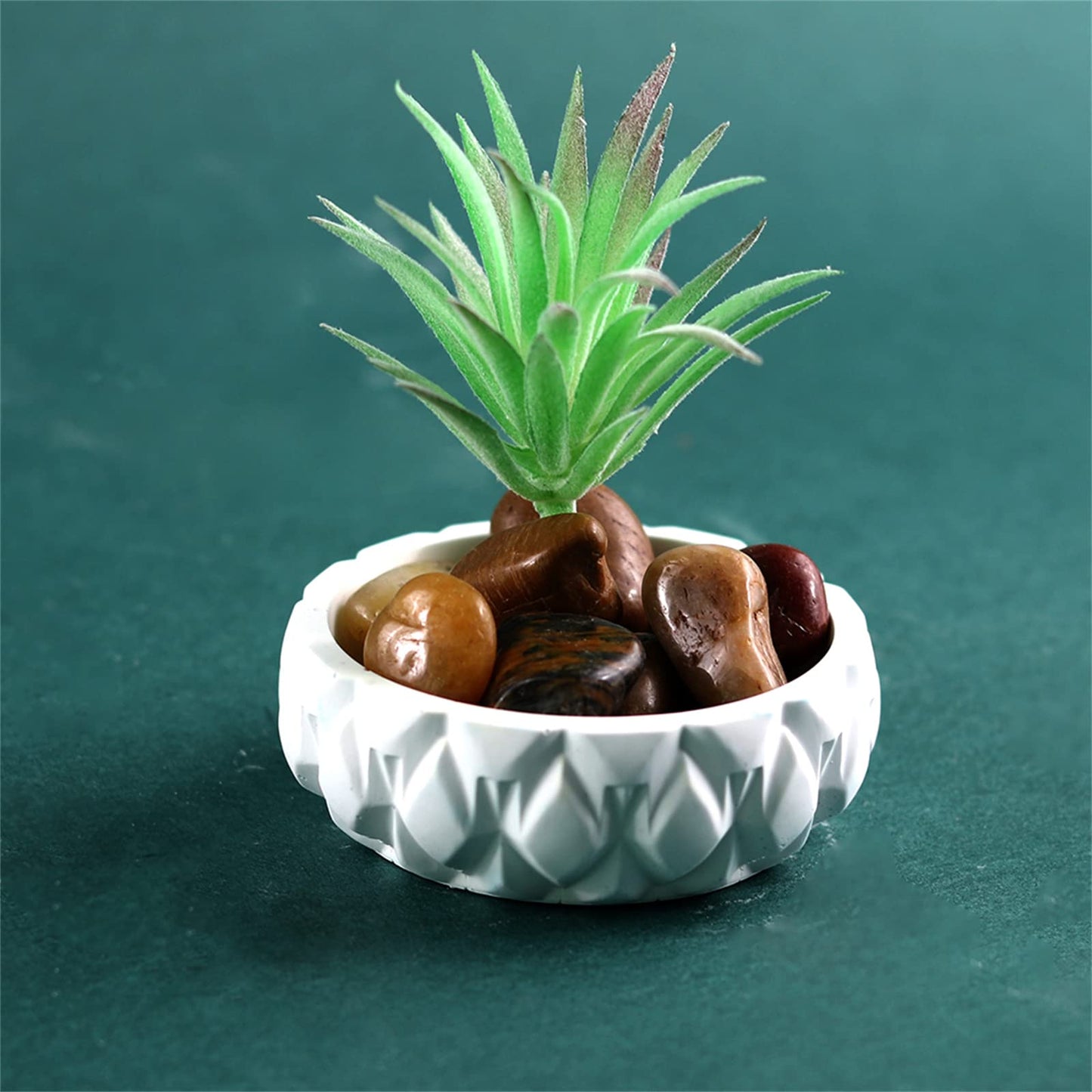 Round Plaster Flower Pot Silicone Mold Succulent Planter Vase Cactus Concrete Mold Epoxy Resin Candle Jar Storage Box Cement Clay Mould