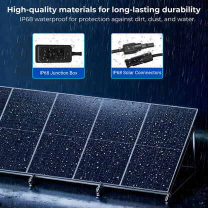 SUNGOLDPOWER 590W Bifacial Solar Panel 6PCS,N-Type 16BB,High Efficiecy Up to 30% Extra Power,Vmp 44.4V/PCS,for 24V/48Vdc Home Backup,Energy Storage,On Grid/Off-Grid System UL61730 (6 * 590W Bifacial)