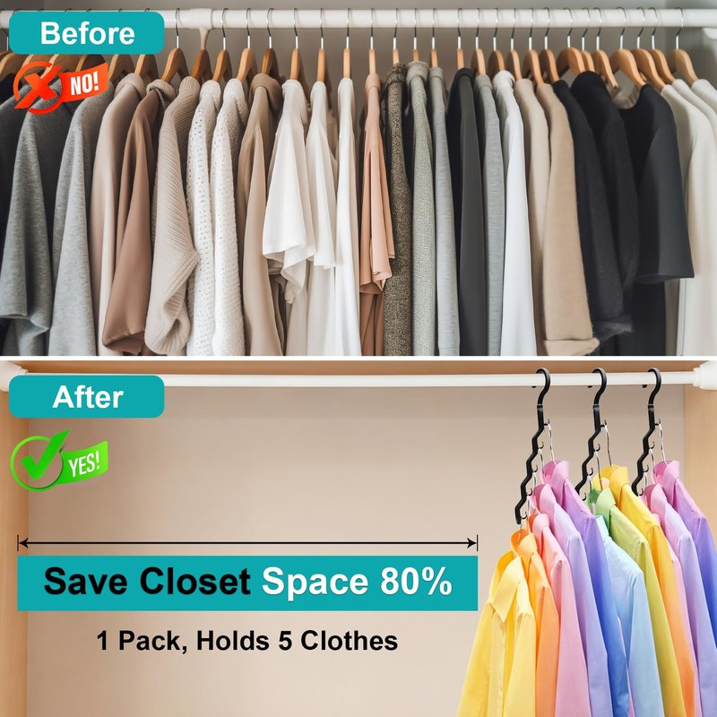 Closet Organizers and Storage,Upgraded Organization and Storage Clothes Hanger,12 Pack College Dorm Room Essentials,Sturdy Closet Organizer Home Essentials Space Saving Hangers for Thick Clothe
