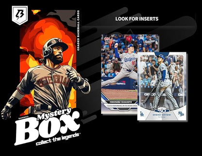 Three Graded Baseball Cards Collect The Legends® Edition│Gem-Mint 10 Guaranteed│Gift for Baseball Fans│by TradingCard360®