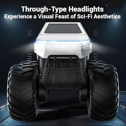 1:16 Cybertruck Remote Control Car 2.4 GHz 4WD Amphibious Off-Road Pick-up Truck with LED Light Waterproof Monster Truck Hobby RC Cars Toys for Teen Adults