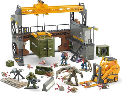 MEGA Halo Infinite Toys Building Set for Kids Floodgate Firefight with 634 Pieces 4 Poseable Micro Action Figures and Accessories Gift Ideas