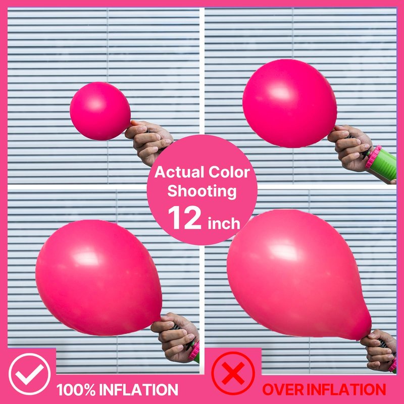 PartyWoo Hot Pink Balloons 100pcs 5 Inch Magenta Fuchsia Balloons for Baby Shower Gender Reveal Engagement Bachelorette Wedding Bridal Shower Anniversary Birthday Party Decorations Pink-Y12