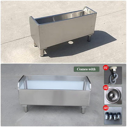 CYGJYZOD Floor Mop Sink With Drainage/Strainer,stainless steel utility sink,304 Stainless Steel,for Laundry Room,Kitchen, Restaurant, Garages,(S-17.7"L x 16.1"W x 21.6"H)