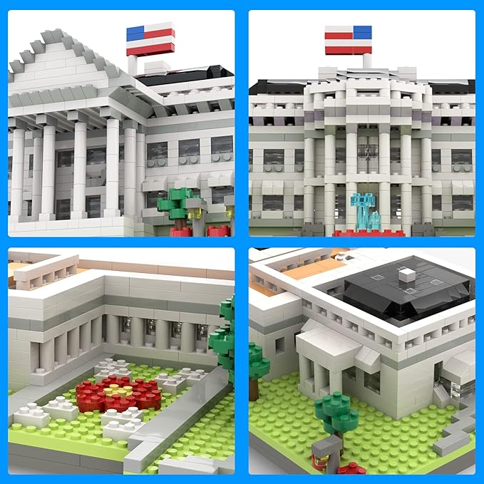 SEMKY Micro Mini Blocks White House Famous Landmark Model Set(3000Pieces) -Building and Architecture Toys Gifts for Kid and Adult