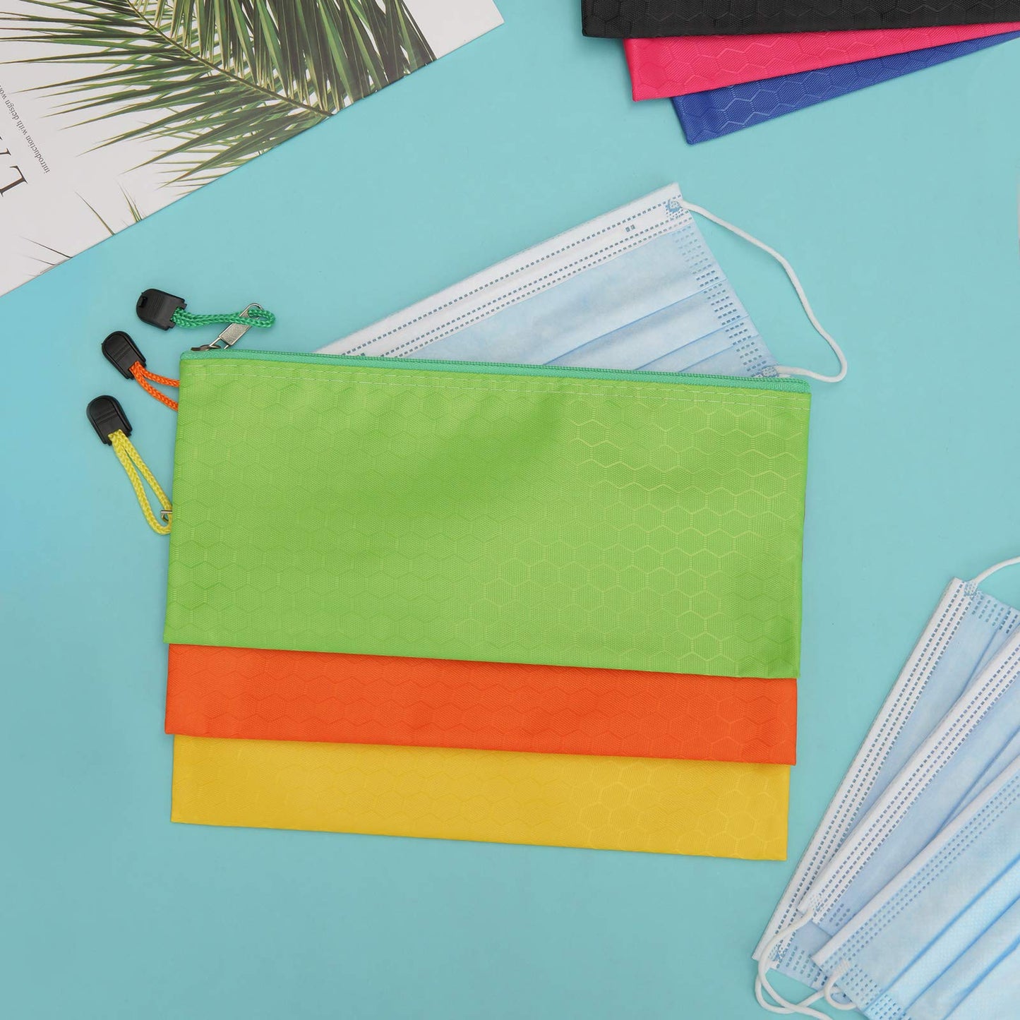 LABUK 29pcs Zipper Pencil Pouches, Small Zipper Pencil Bags, Waterproof Pencil Cases, for Office School Travel Cosmetics 12 Colors