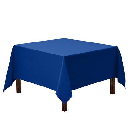 Gee Di Moda Square Tablecloth - 70 x 70 Inch Royal Blue Table Cloth for Medium Square or Round Tables - Heavy Duty Washable Fabric - for Buffet Table, Holiday Party, Dinner, Wedding & Baby Shower