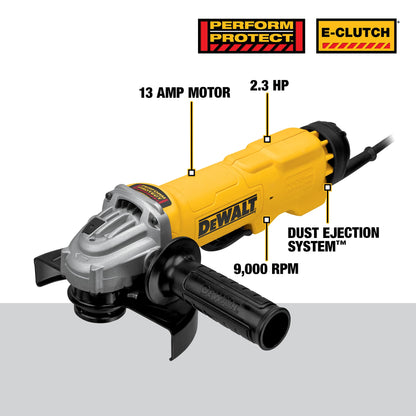 DEWALT Angle Grinder Tool, 6-Inch, Paddle Switch with No Lock-On, 13-Amp (DWE43144N), Yellow