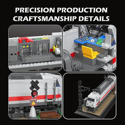 Reobrix BR101 Train Building Block Set with Track 66802 Creative Train Model Set Collectible Electric Locomotive Display Ideal Gifts for Boys and Adults(1928PCS)