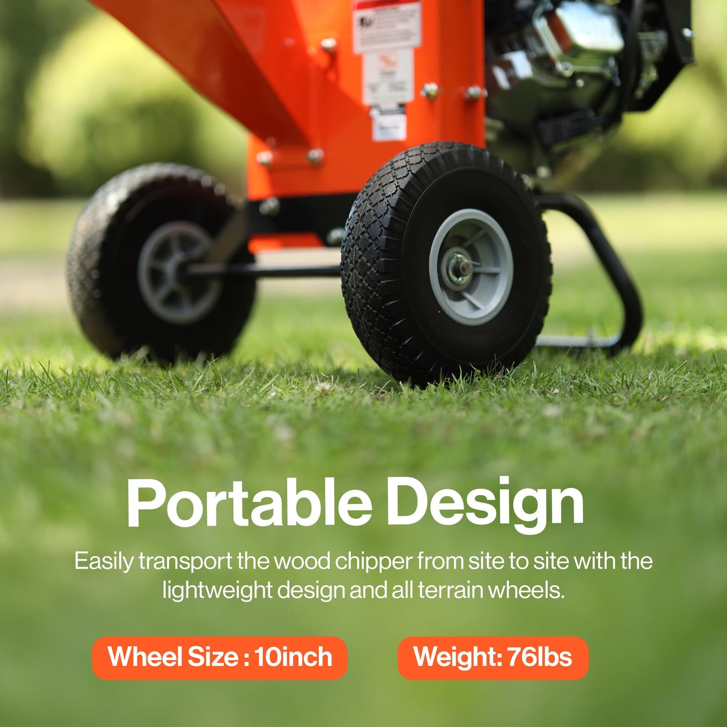 SuperHandy Mini Wood Chipper Shredder Mulcher Heavy Duty 7HP Compact Design 3" Inch Max Capacity
