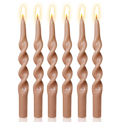 Spiral Taper Candles Taper Candlesticks - 6pcs Gedengni Candle Stick Unscented Wax Candles Elegant Design for Home Décor Weddings Festive Seasons Holiday