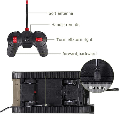 ele ELEOPTION Remote Control RC Tank with Rotating Turret and Sound Tank Toy Gift for Kids Boys Girls 3 4 5 6 7 8 Years Army Tanks Military Toys