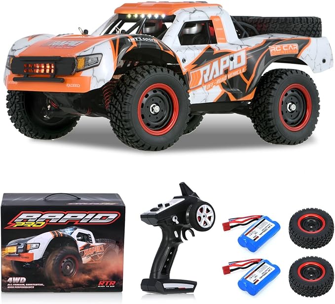 GoolRC 1:14 Brushless RC Trucks 70 KMH High Speed 4WD RTR Fast RC Cars All Terrain 2024 New Upgrade Electric Off-Road Remote Control Truck with 2 Batteries Vehicle Car Toys Gifts