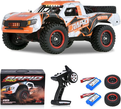 GoolRC 1:14 Brushless RC Trucks 70 KMH High Speed 4WD RTR Fast RC Cars All Terrain 2024 New Upgrade Electric Off-Road Remote Control Truck with 2 Batteries Vehicle Car Toys Gifts