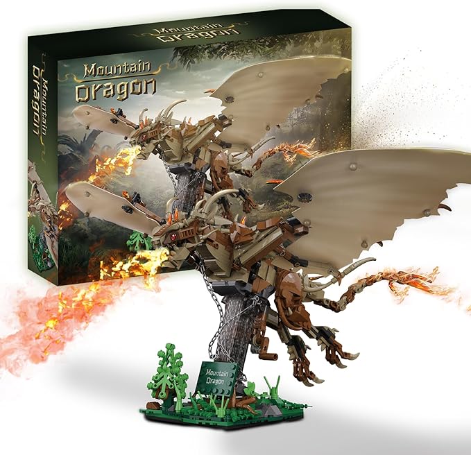 Ideas Magic Wiki Fire Dragon Harry Building SetCompatible with Lego Adults Collectible MOC Potter Dragon Model STEM Toy for Fans Home DecorCreative Gift for Kids Boys &amp Girls 8-16 (886 PCS)