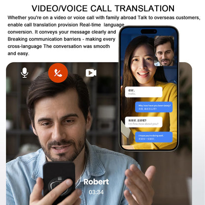 AICase 3-in-1 AI Smart Translator Recorder,Language Translator Device,Free AI Transcribe&Translate with App,146 Languages Translator,Online/Offline/Video/Photo Translation for Meeting Travel Lectures