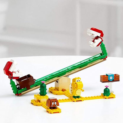 LEGO Super Mario Piranha Plant Power Slide Expansion Set 71365 Building Kit for Kids to Combine with The Super Mario Adventures with Mario Starter Course (71360) Playset (217 Pieces)