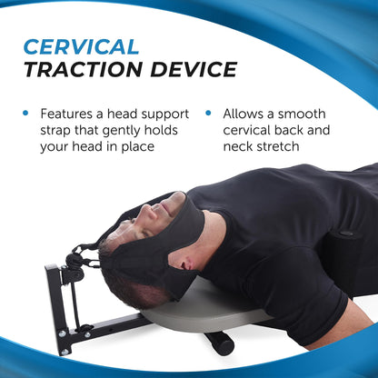 Stamina Inline Back Stretch Bench with Cervical Traction - Back and Neck Decompression - Inversion Table Alternative - Up to 250 lbs Weight Capacity
