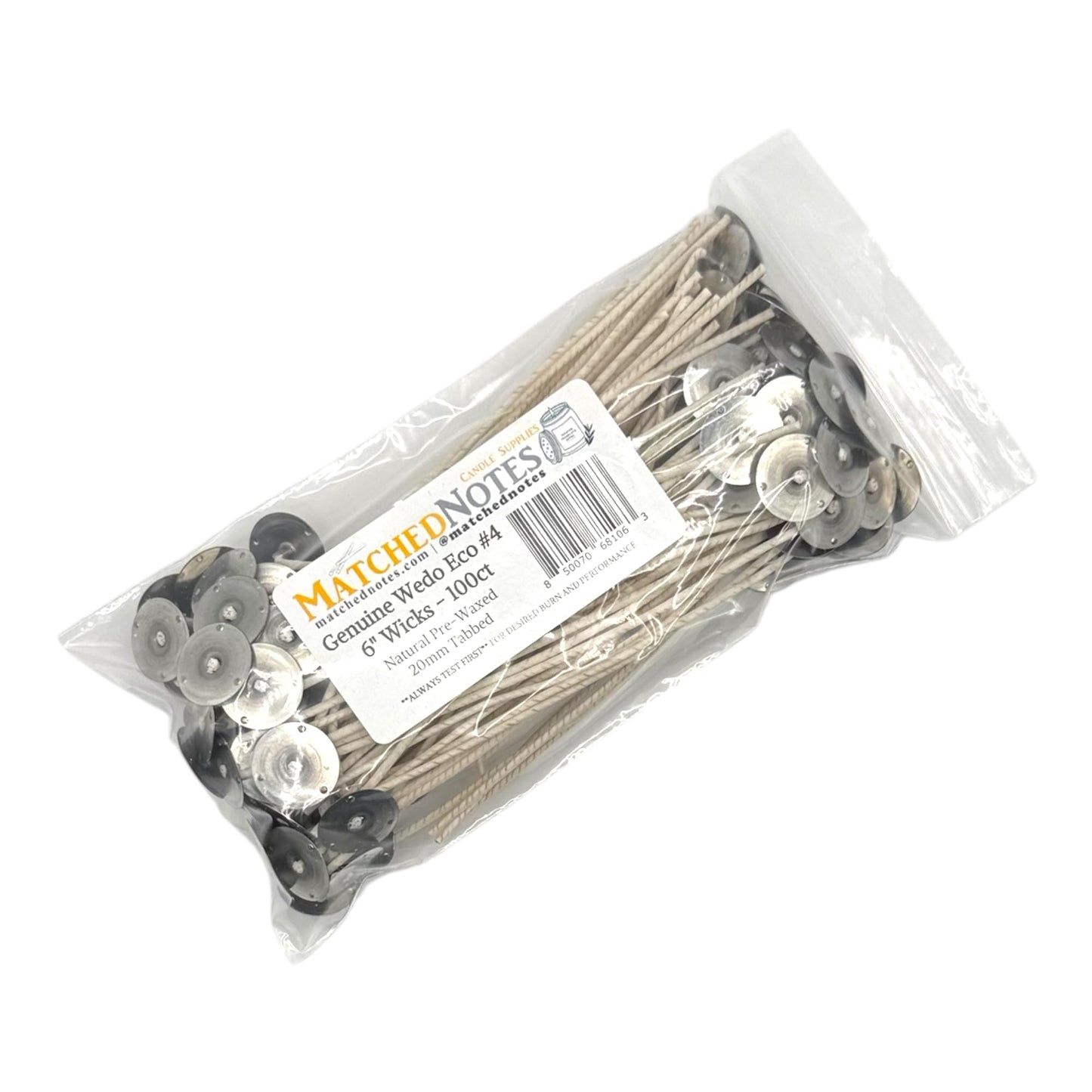 Genuine Eco Candle Wicks - Natural Wax Coating - Top Selling Wick (Eco #4-100ct)