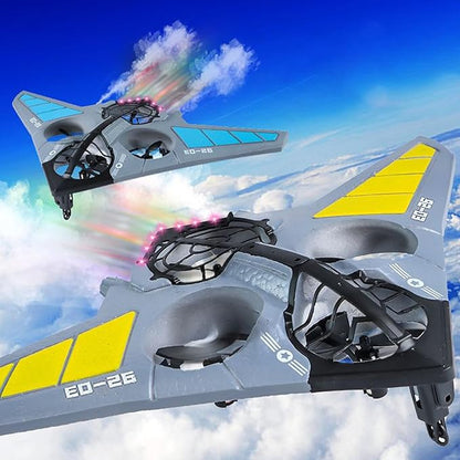 GoolRC RC Plane Remote Control Airplane B-2 Stealth Bomber RC Fighter 2.4GHz 2CH RC Airplane Foam RC Aircraft Easy to Fly RC Glider with 2 Batteries for Beginners and Adults (Blue)