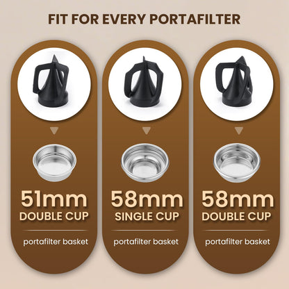 Huanyu Electric Coffee Bean Grinder 250G Automatic Burr Grinder Green and Huanyu Electric Espresso Portafilter Cleaner with Dual Brush Heads and Three Scrapers Bundle