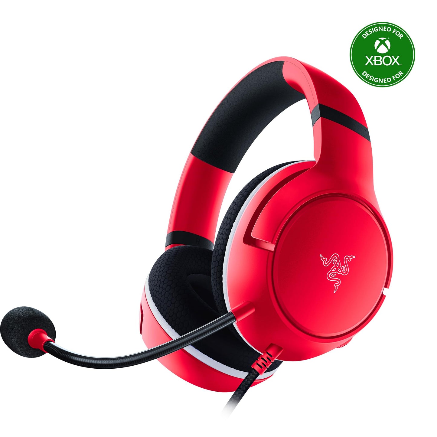 Razer Kaira X Wired Headset for Xbox Series X|S, Xbox One, PC, Mac & Mobile Devices: Triforce 50mm Drivers - HyperClear Cardioid Mic - Memory Foam Ear Cushions - On-Headset Controls - Pulse Red