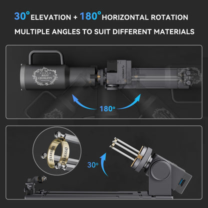 ATOMSTACK R8 Rotary Chuck Engraver Multi-Function Jaw Chuck Rotation Compatible with Engraver Y-axis Rotary Roller for Irregular Items Spherical & Cylindrical Objects