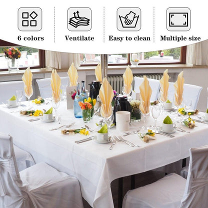 Fitable 6 Pack Black Square Tablecloths - 70 x 70 Inches - Stain Resistant and Reusable Table Clothes, Polyester Fabric Table Covers for Dining, Card Tables, Coffee Tables