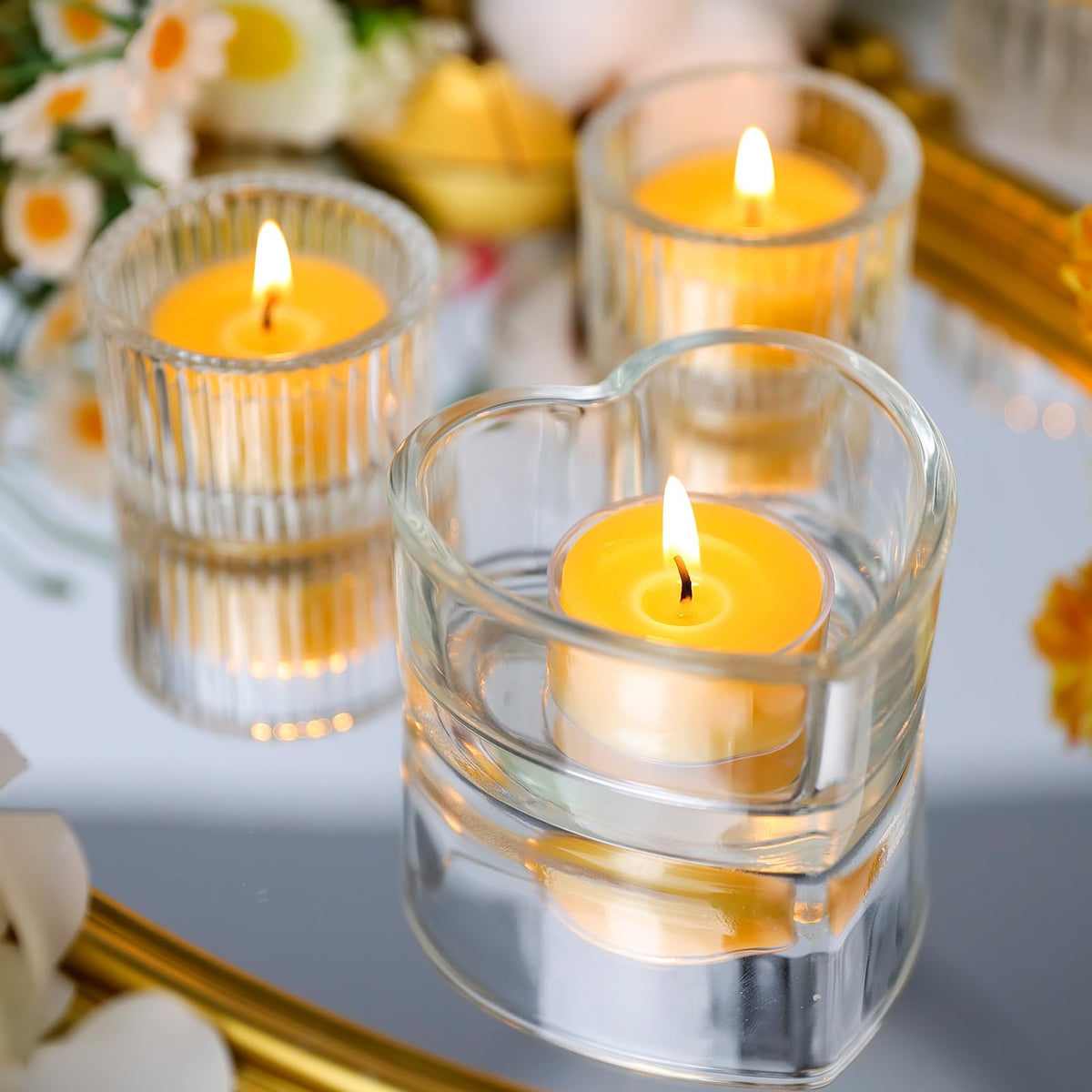 20 Packs Beeswax Tealight Candles Bulk,4 Hours 100% Pure Beeswax Tea Lights Candle in Clear Cup,Natural Scent Bees Wax Candles Small Smokeless Clean Burning Perfect for Home Decor for Party Christmas