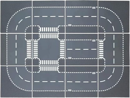Road Base Plates for City Street Building Block 12 Street Plates 10x10 Road Baseplates