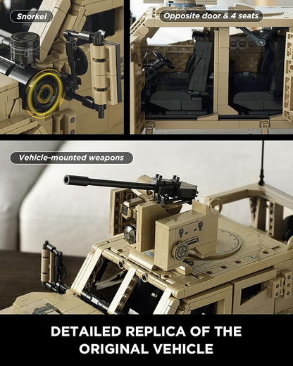 JLTV Building Blocks for Adults Military Vehicles Building Sets Collectible Car Building Kit for Adults (2479 Pcs)