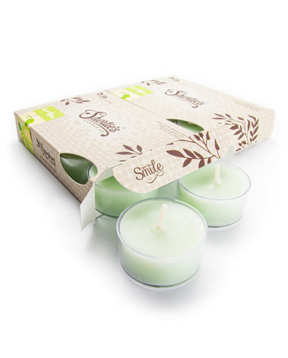 Cucumber Melon Premium Tealight Candles Multi Pack - 12 Green Highly Scented Tea Lights - Beautiful Candlelight - Made in the USA - Fresh & Clean Collection