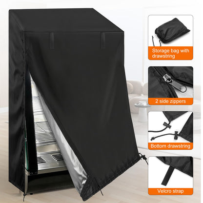 Velieta Commercial Food Warmer Display Fridge Cover 25.59"x24.8"x36.2"