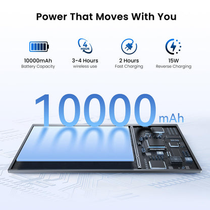UPERFECT Wireless Portable Monitor with Battery 10000mAh, 23.8" 1080P FHD 100Hz 145% sRGB QLED Gaming Monitor with Stand, Bag & VESA, Large Second Screen for Laptop, Computer, Phone, Game Consoles