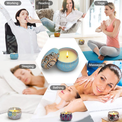 Candles Gifts for Women, 12 Pack Scented Candles, Candles for Home Scented, Soy Wax Aromatherapy Candle Set, Stress Relief & Body Relax, Ideal Gift for Women Birthday, Mothers Day Gifts for Mom