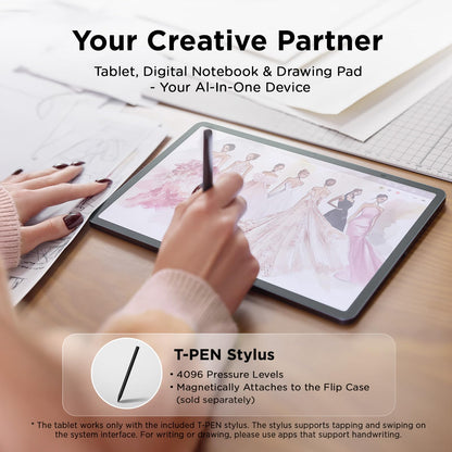 TCL NXTPAPER 11 Gen 2 Android Tablet, 11" Drawing Pad & Digital Notebook, NXTPAPER 4.0 Display, 4096-Level Stylus Compatible, Android 15, AI Tools, 6+6GB RAM, 64GB Storage, 8000mAh Battery, Gray