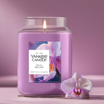 Yankee Candle Wild Orchid Scented Candle, 22oz Large Jar with up to 150 Hour Burn Time, Giftable
