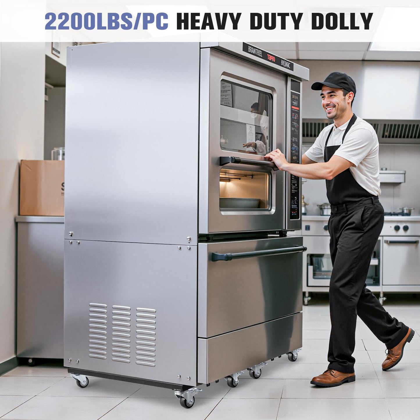 KEDSUM Industrial Mover Dolly 2200LBS × 2Pack, Sturdy Steel Frame Heavy Duty Appliance Dolly, 31 in. x 17 in for Building Material Handling & Moving Heavy Furniture with Ease