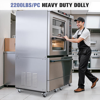 KEDSUM Industrial Mover Dolly 2200LBS × 2Pack, Sturdy Steel Frame Heavy Duty Appliance Dolly, 31 in. x 17 in for Building Material Handling & Moving Heavy Furniture with Ease