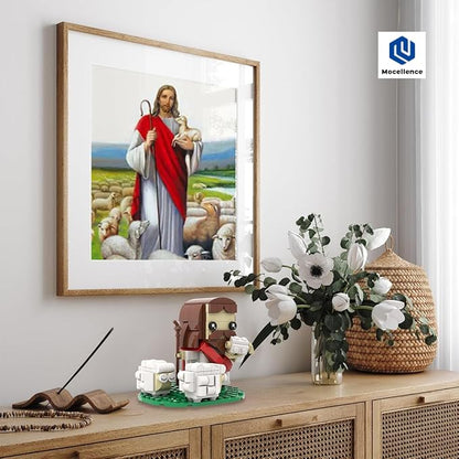 Jesus Building Set The Good Shepherd Little Jesus Figures Toys Easter for Boys and Girls Ages 6 and Up