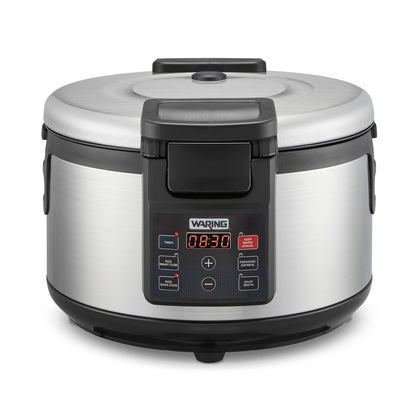 Waring Commercial Rice Cooker, 60-Cup Cooked (30-Cup Raw) Capacity, PFAS-Free Ceramic Inner Pot, Keeps Warm for 8 Hours, Double-Wall Stainless Steel Construction, Restaurants & Catering, WRC60